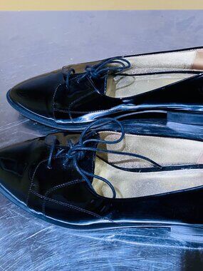 NWT! Wolf & Badger x ADC "Sade" Patent Leather Flat - US 7